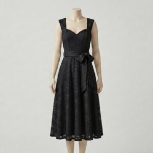 Ivory Lace Cocktail Dress - Image 1