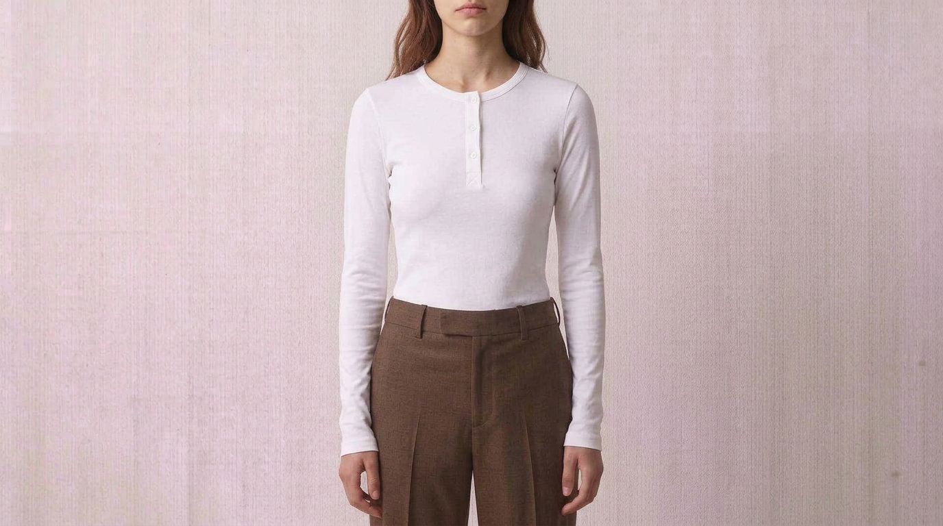 Long Sleeve Henley Tee - Image 2